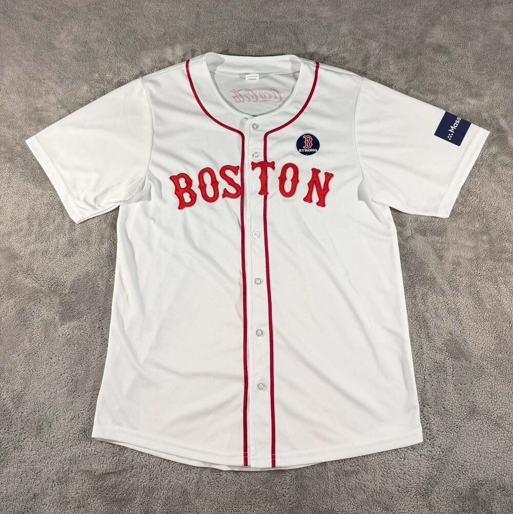 Boston Red Sox Patriots Day Boston Strong Coca-Cola MassMutual SGA Jersey, M